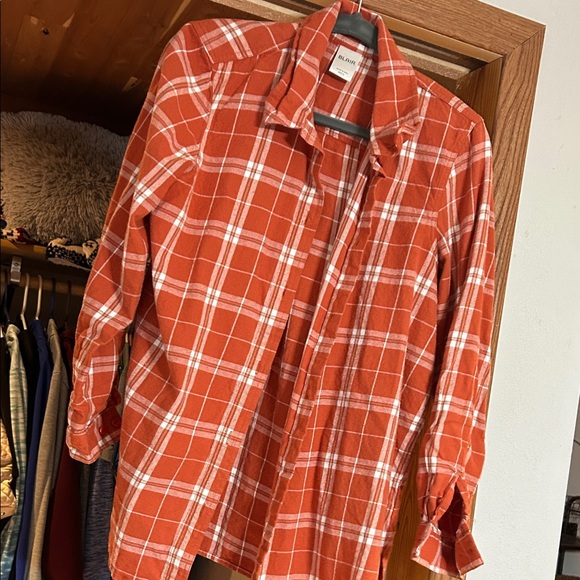 Blair Tops - Blair Rust-Orange plaid shirt